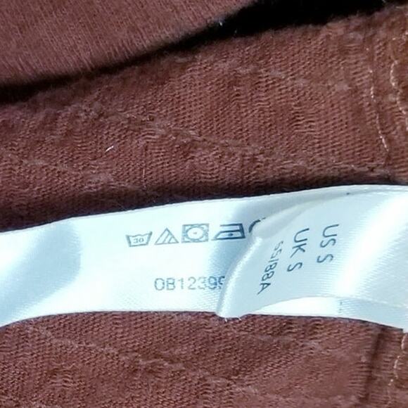 FREE PEOPLE FP BEACH Ruched Pullover Mini Dress OB1239956 Brown - Size Small - Picture 6 of 8